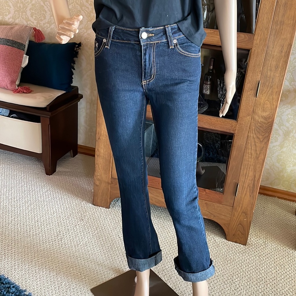 Dark denim jeans